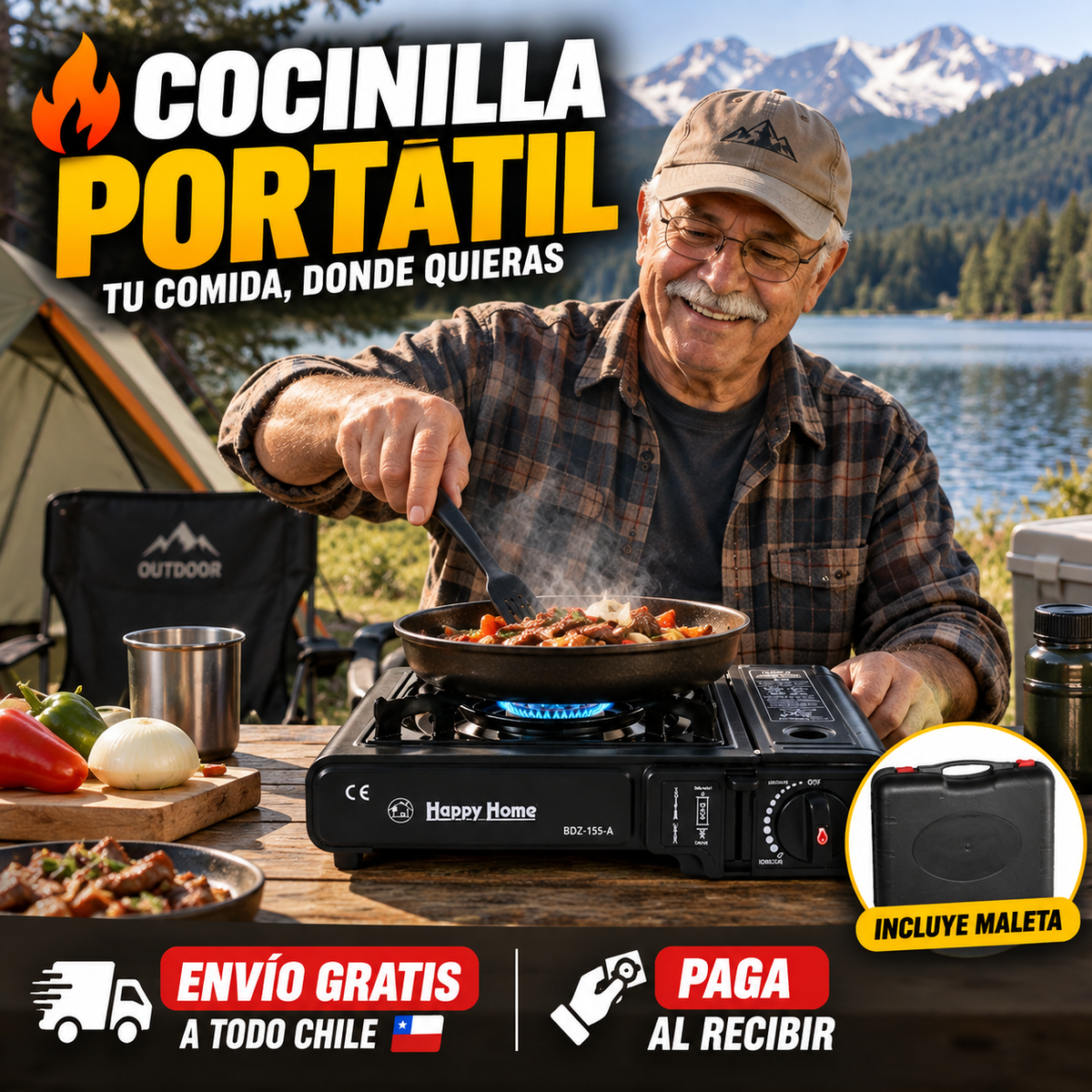 NUNCA MÁS COMIDA FRÍA EN TUS AVENTURAS  COCINA, COME Y DISFRUTA DONDE QUIERAS.